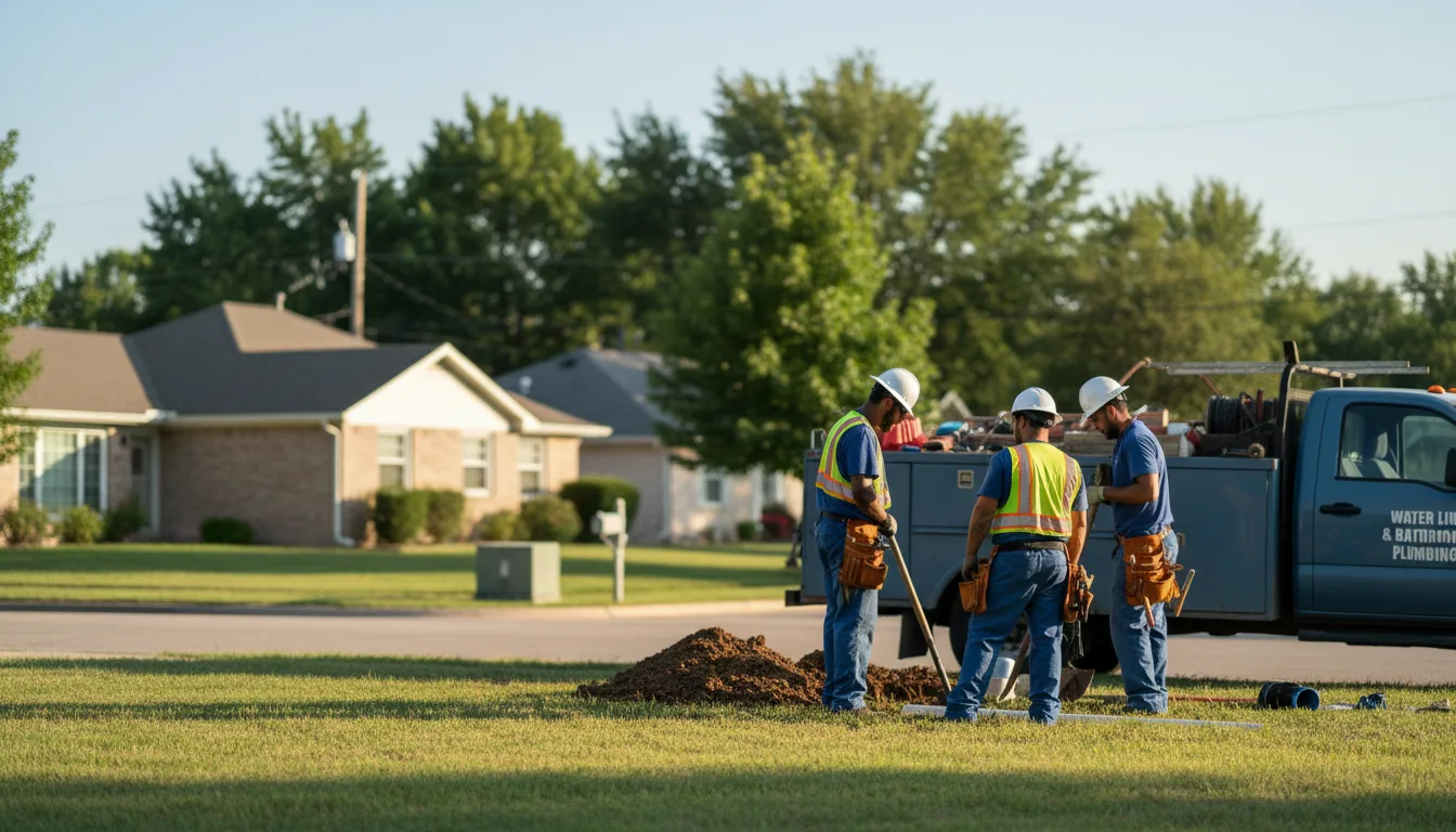 Residential water line and bathroom plumbing service in Eagan, TN